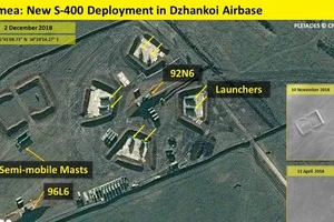 Ảnh vệ tinh tiết lộ vị trí Nga triển khai S-400 ở Crimea