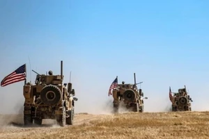 Đoàn xe quân sự Mỹ. Ảnh: AFP