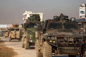 Đoàn xe quân sự của Thổ Nhĩ Kỳ. Ảnh: AFP