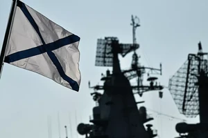 Hệ thống radar trên tàu chiến của Hạm đội biển Đen Nga. Ảnh: SPUTNIK