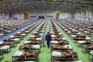 Một bệnh viện dã chiến gồm 2.000 giường bệnh ở Iran.