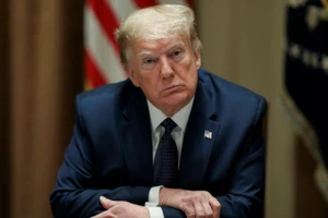 Tổng thống Mỹ Donald Trump tại cuộc họp ở Nhà Trắng hôm 18-5. Ảnh: REUTERS