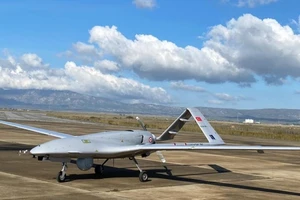 Máy bay không người lái Bayraktar TB2 của Thổ Nhĩ Kỳ. Ảnh: AP