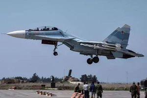 Tiêm kích Su-35 của Nga tại căn cứ Khmeimim ở Syria. 