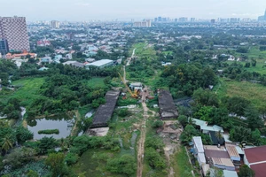 Cận cảnh đoạn 3 đường Vành đai 2 tái khởi động cuối tháng 10