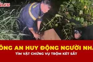 Công an huy động người nhái lặn xuống kênh tìm vật chứng vụ trộm két sắt 