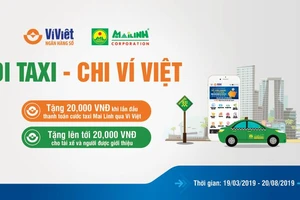 Ví Việt ưu đãi khách hàng đi taxi Mai Linh bằng mã QR