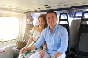 Diễn viên Chi Bảo đáp trực thăng ngắm Novaworld Phan Thiet