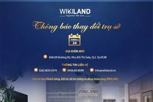 Công ty WIKILAND thông báo thay đổi trụ sở
