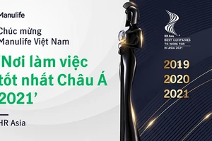 Manulife Việt Nam nhận giải thưởng “Nơi làm việc tốt nhất châu Á 2021”
