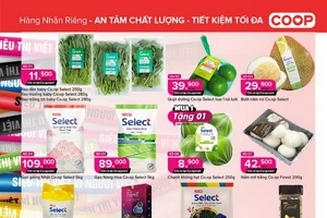 Hàng nhãn riêng Saigon Co.op khuyến mãi Mua 1 tặng 1