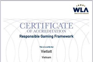 Vietlott đạt chứng nhận cấp độ 3 của Hiệp hội Xổ số Thế giới