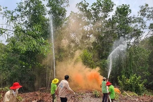 Tập huấn PCCC tại Khu Công nghệ Môi trường xanh (Long An) khi mùa khô đến