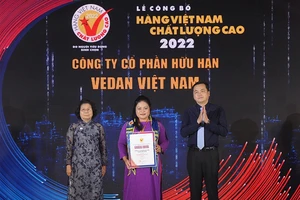Vedan lần thứ 7 đạt 'Hàng Việt Nam chất lượng cao 2022'