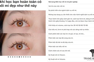 Bảng giá dạy nail và nối mi tại Trang Beauty Salon