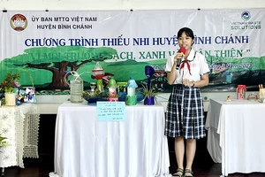 Vui nhộn chương trình ‘Thanh thiếu nhi Bình Chánh vì môi trường sạch, xanh và thân thiện’