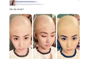 Ngân Khánh gây sốc với hình ảnh đầu trọc