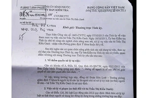 Vụ Dược sĩ bị cho nghỉ việc: Tỉnh ủy chỉ đạo kỷ luật đúng mức các cán bộ sai phạm