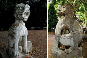 Sư tử đá được người Trung Quốc dùng canh lăng mộ