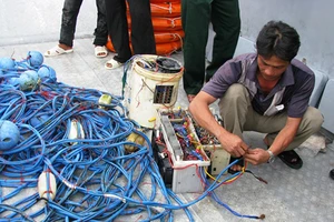 Xử lí 8 phương tiện vi phạm trên biển