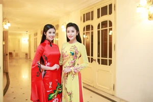 Huyền My đọ sắc với Ngọc Hân trong tà áo dài
