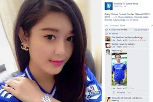 Á hậu Huyền My xuất hiện trên fanpage của Chelsea
