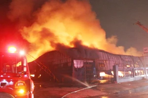 Hàng trăm cảnh sát chữa cháy trong đêm