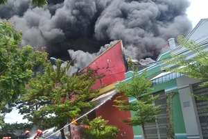 Cháy dữ dội tại công ty sơn ở Đà Nẵng