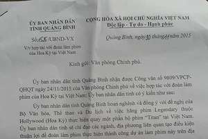 Quảng Bình: Chuẩn bị đón tiếp đoàn làm phim đến từ Hollywood