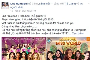 Sao Việt dự đoán Phạm Hương lọt top 3 Hoa hậu Hoàn vũ