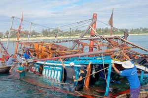 Chìm tàu, ngư dân thiệt hại hơn trăm triệu đồng