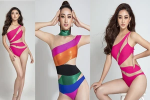 Lương Thùy Linh khoe chân dài 1,22 m tại Miss World