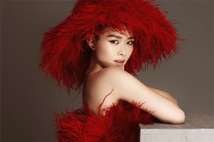 Diệp Bảo Ngọc trở lại phim ảnh bằng bộ ảnh màu đỏ gợi cảm