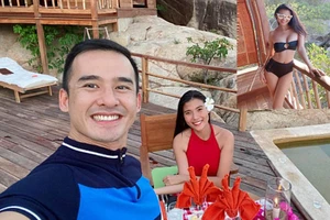 Thúy Diễm khoe dáng gợi cảm sau kỳ nghỉ cùng Lương Thế Thành