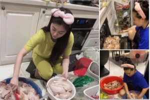 Việt Hương phát gạo, Thanh Trúc làm cơm gà cho người nghèo mùa dịch