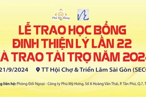 Hơn 8 tỷ đồng sẽ được trao trong Chương trình Học bổng Đinh Thiện Lý