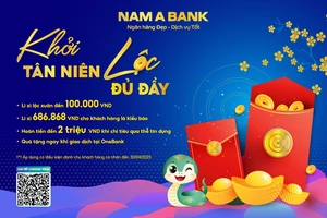 Nam A Bank lì xì khách hàng đầu xuân 2025