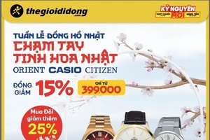 Tuần lễ Đồng hồ Nhật - Chạm tay tinh hoa: Rinh siêu phẩm, Trúng deal to tại Thế Giới Di Động