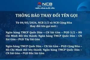 Ngân hàng NCB thay đổi tên gọi 2 PGD tại TP.HCM
