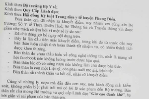 Vụ 'chê' Bộ trưởng Y tế: 'Đã xử phạt ở mức nhẹ nhất'?