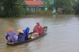 Lũ vẫn đang chia cắt vùng trũng Quảng Điền