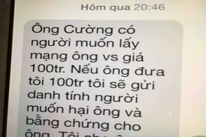 Chánh VP Đoàn ĐBQH Quảng Trị bị nhắn tin đe dọa, tống tiền