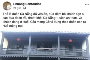 Bị phạt vì đăng facebook đưa du khách "tẩu thoát" khỏi Đà Nẵng