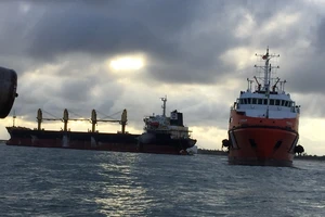 Giải cứu thành công tàu hàng và 20 thuyền viên mắc cạn ở vùng biển Quảng Trị