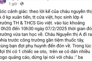 Thông tin bắt cóc học sinh ở Quảng Trị là sai sự thật