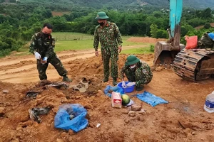 Phát hiện 1 hài cốt liệt sĩ khi thi công dự án điện gió ở Quảng Trị