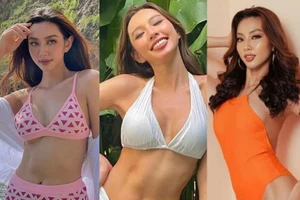 Hoa hậu Hòa bình Thùy Tiên khoe vóc dáng nóng bỏng bên biển Quy Nhơn