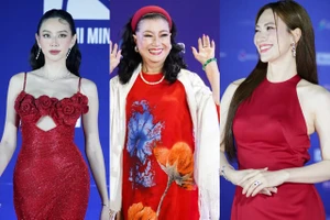 Các nghệ sĩ quy tụ tại thảm đỏ bế mạc Liên hoan phim quốc tế TP.HCM 