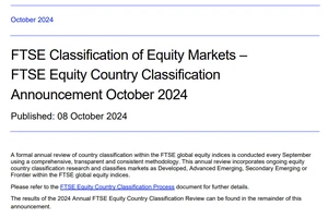Đánh giá mới nhất của FTSE Russell về thị trường chứng khoán Việt Nam