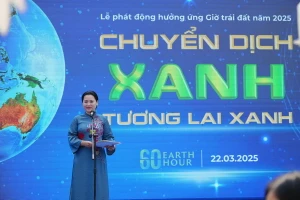Hà Nội hưởng ứng chương trình 'Giờ trái đất 2025'